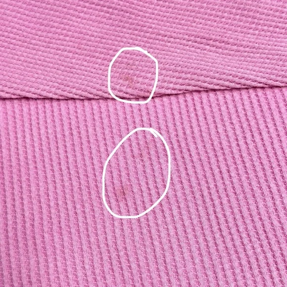 Carly Jean Los Angeles Pink Long Sleeve Waffle Knit Top - Picture 7 of 7